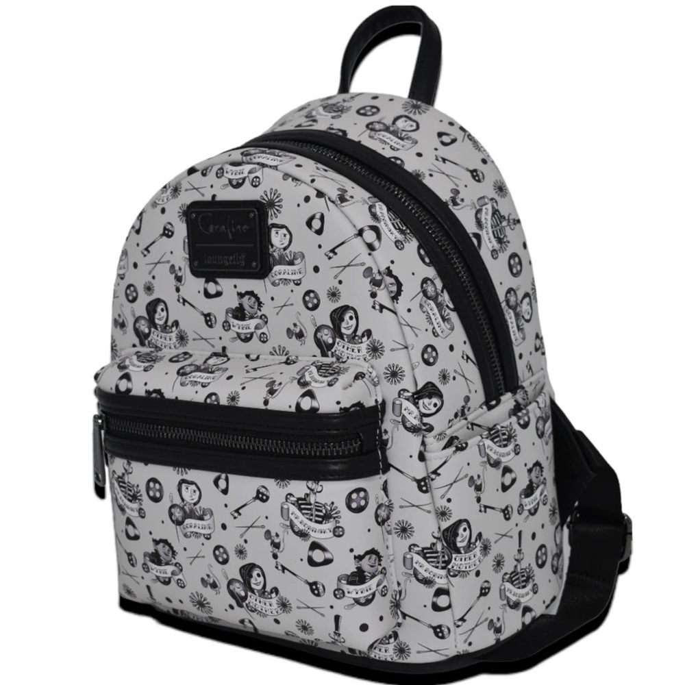 NWT Laika Coraline Tattoo Loungefly Mini Backpack all over print EXCLUSIVE
